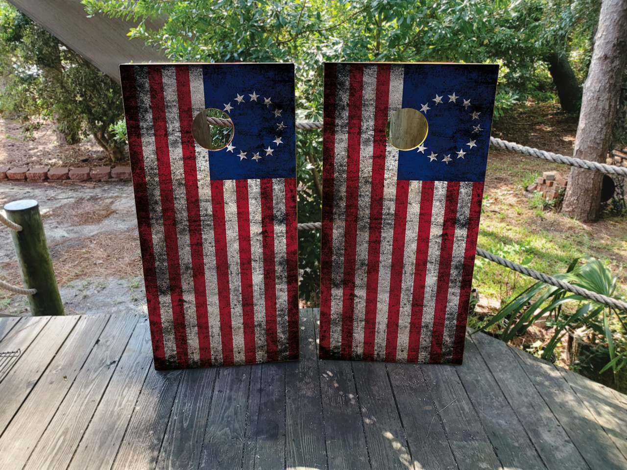 13 Colonies USA Flag Cornhole Set - Design 2