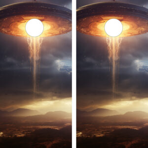 Alien Abduction Cornhole Set / Skins - Design 2