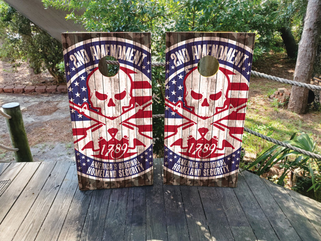 2nd Amendment USA Flag Cornhole Set - Design 2