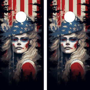 American Woman (USA Flag) Cornhole Set - Design 3