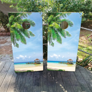Beach Hut Cornhole Set