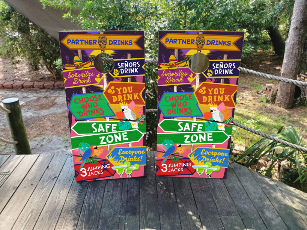 Mexican Fiesta Drinking Game Cornhole Set