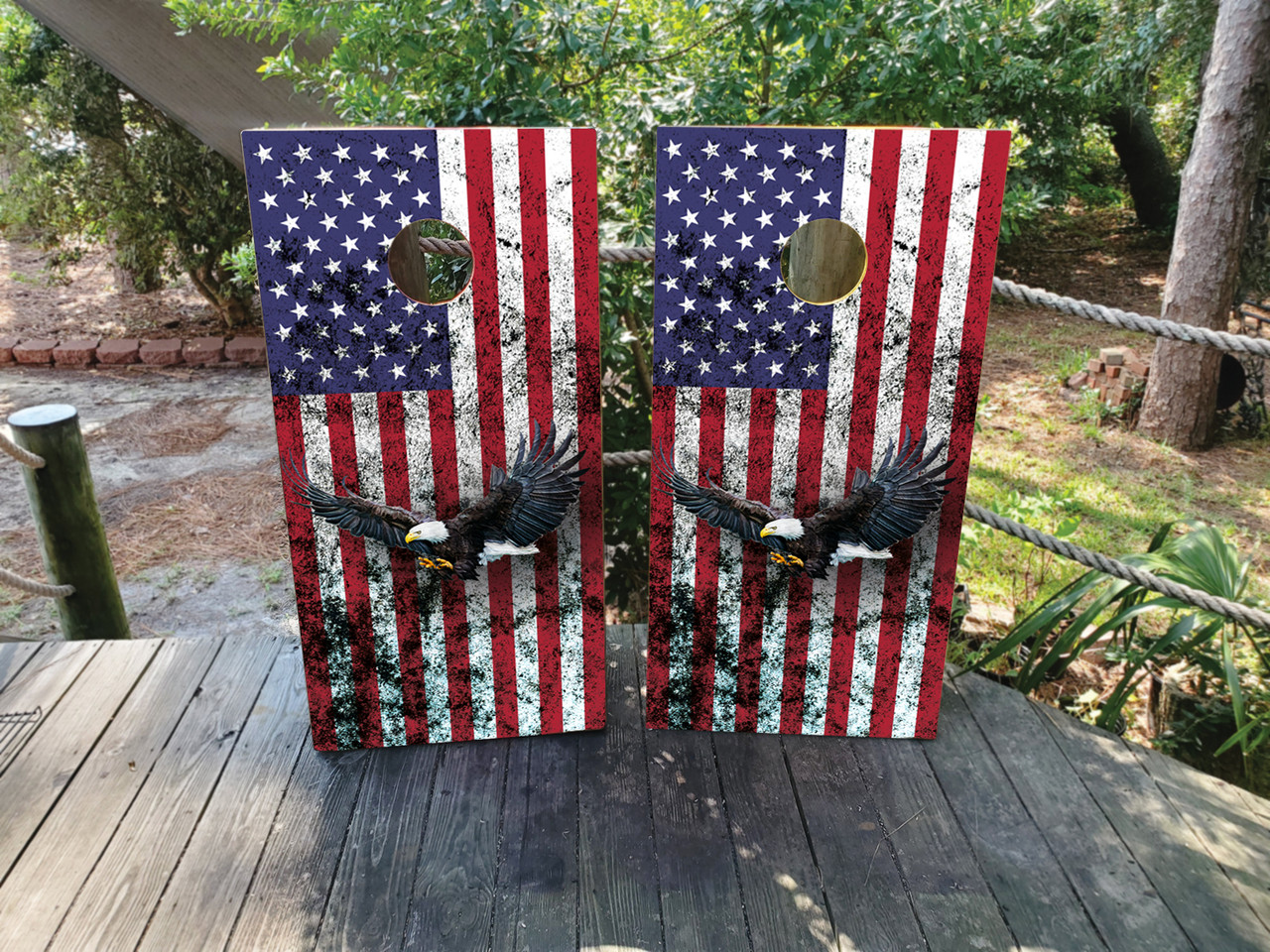 American Eagle Cornhole Wraps - Design 5