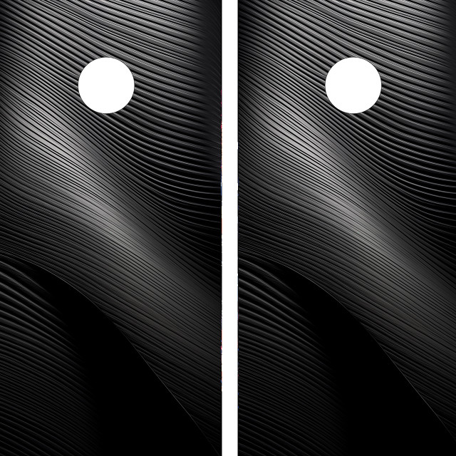 Grey Wave Cornhole Set - Design 16