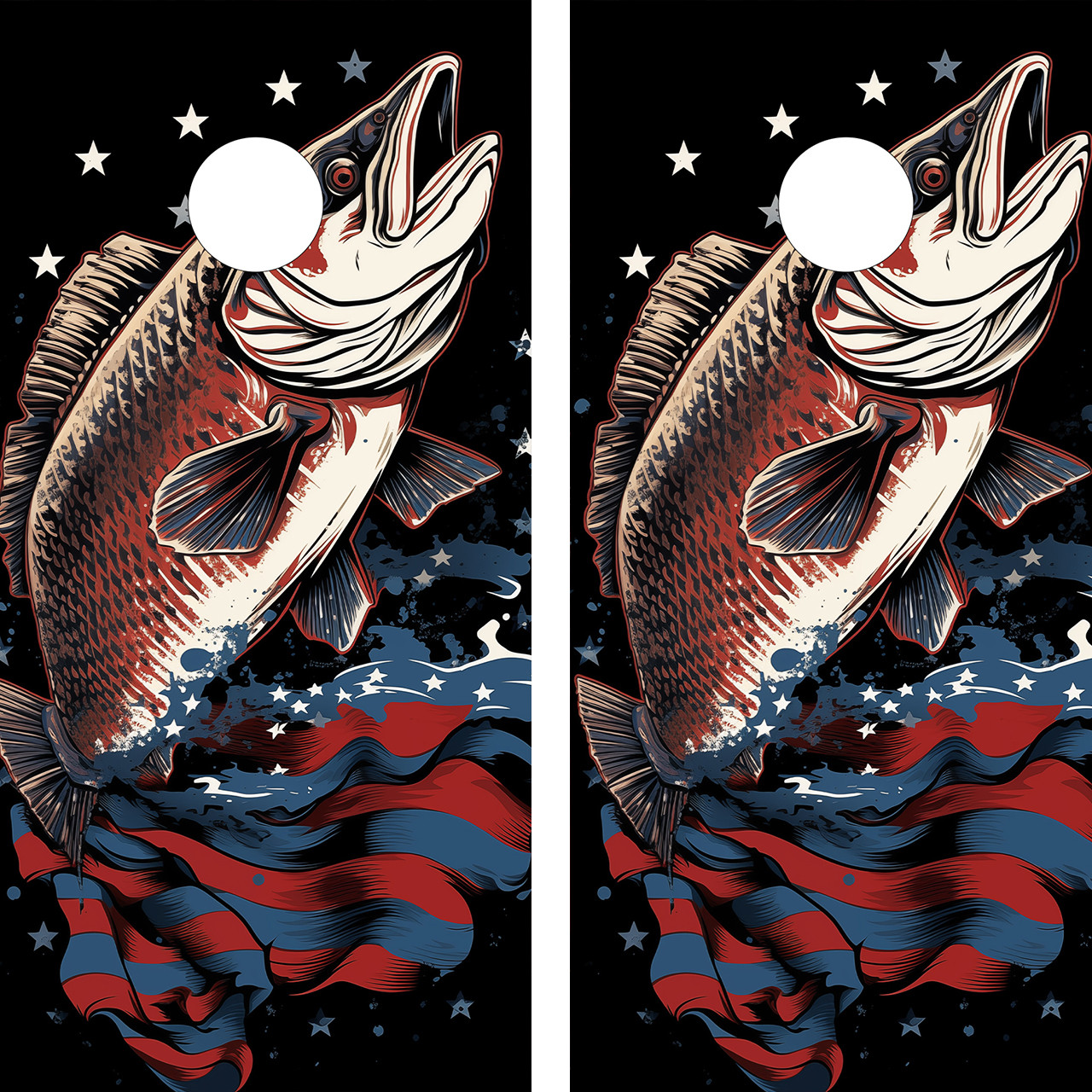 USA Fishing Cornhole Board Set - Design 1