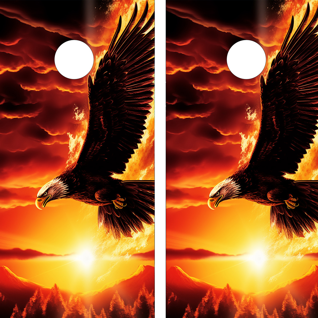 Bald Eagle Cornhole Wraps - Design 4