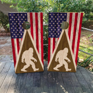 Big Foot & USA Flag Cornhole Set