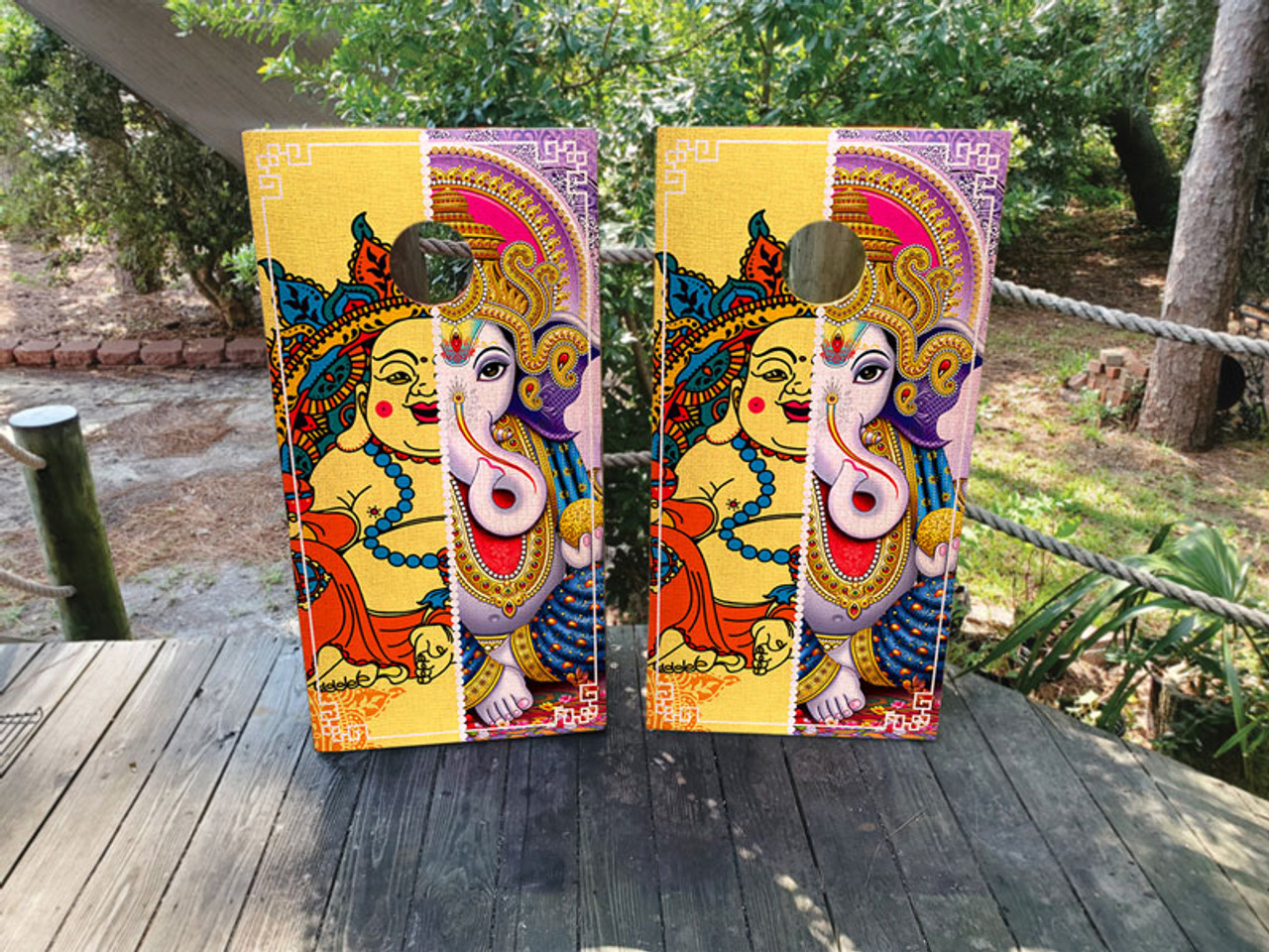 Buddha and Ganesha Cornhole Set