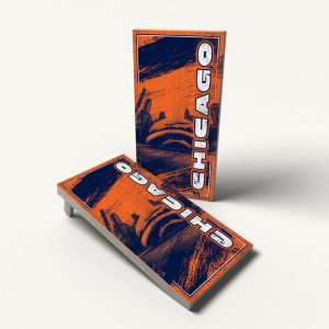 Chicago Sports Colors (Skyline) Cornhole Set - Design 1