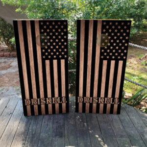 Custom Wood Grain / USA / American Flag Cornhole Boards