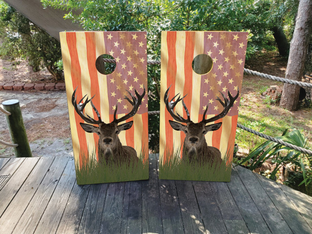Deer Hunter Cornhole Set - Design 11