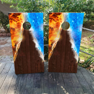 Fire and Ice Cornhole Wraps