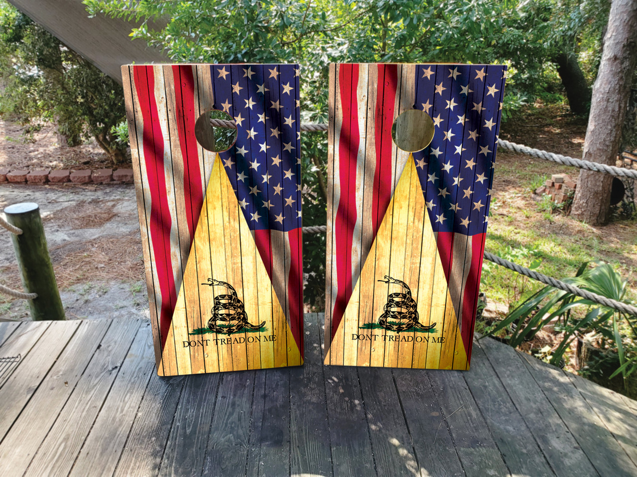 Don't Tread on Me Cornhole Set - Design 1