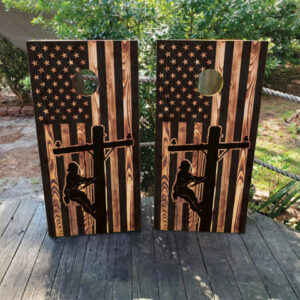 Lineman Cornhole Set - Design 1
