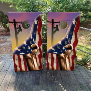 Lineman Cornhole Set - Design 4
