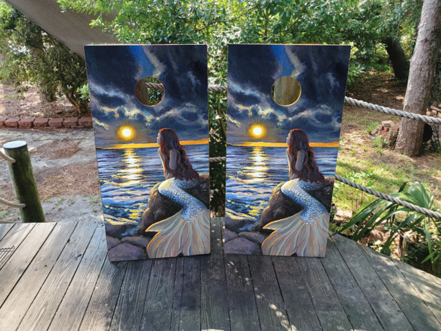Mermaid Cornhole Set
