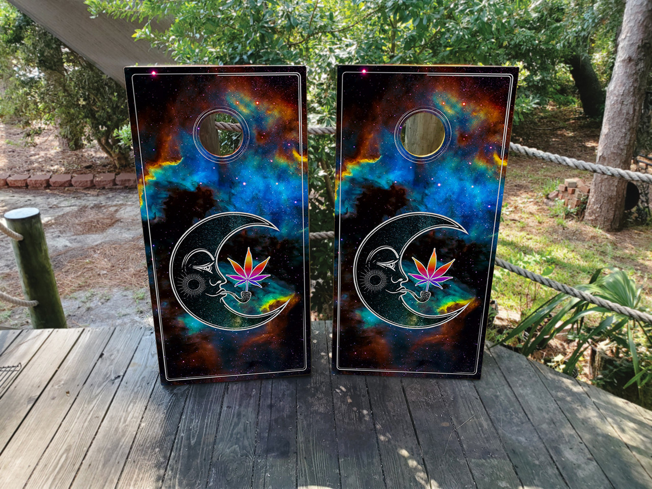 Cannabis Moon Cornhole Set