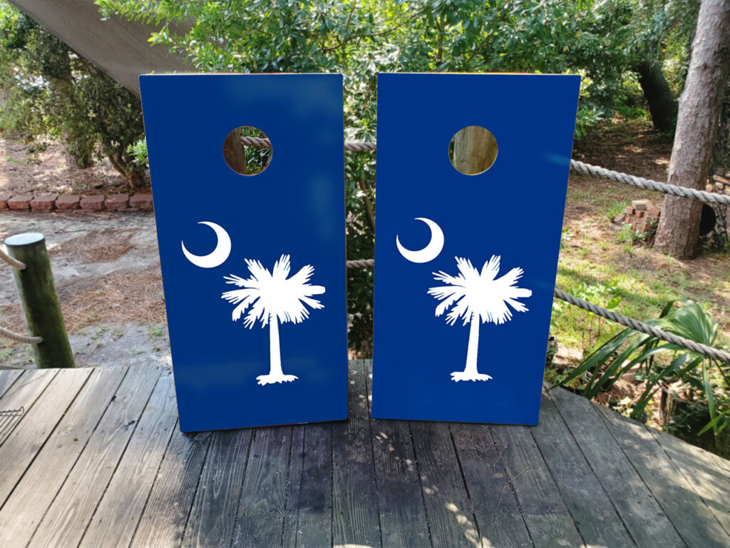 Navy South Carolina Cornhole Boards - Design 6