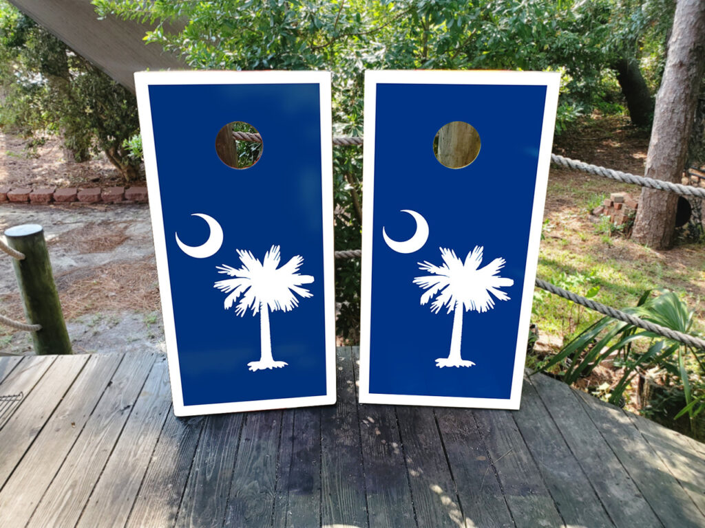 Navy South Carolina Cornhole Boards - Design 7