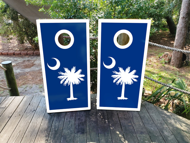 Navy South Carolina Cornhole Boards - Design 8