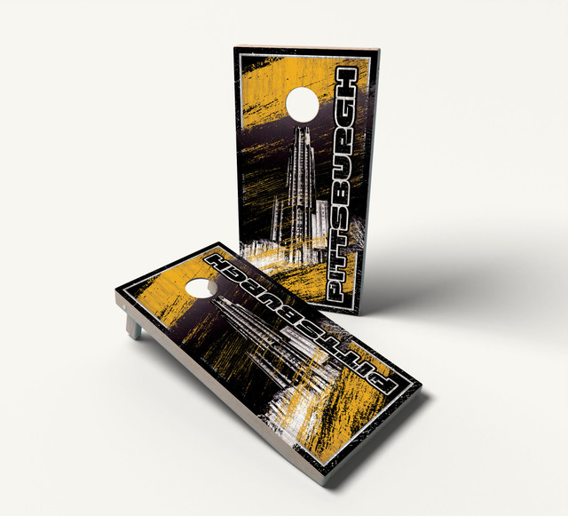 Pittsburgh Sports Colors Cornhole Boards - Design 1