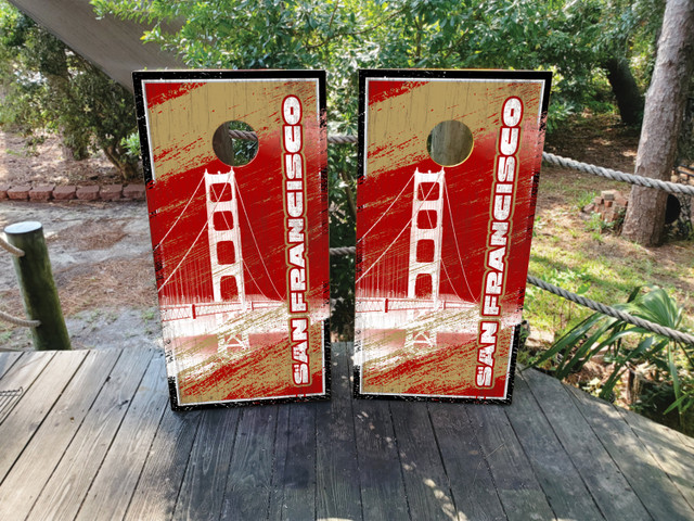 San Francisco Sports Colors Cornhole Boards - Design 1