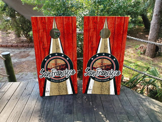 San Francisco Sports Colors Cornhole Boards - Design 2
