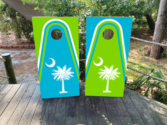 Beachy South Carolina Cornhole Boards - Design 2