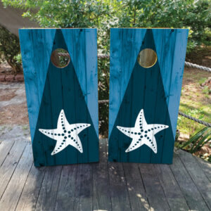 Blue Grain Nautical Starfish Cornhole Set