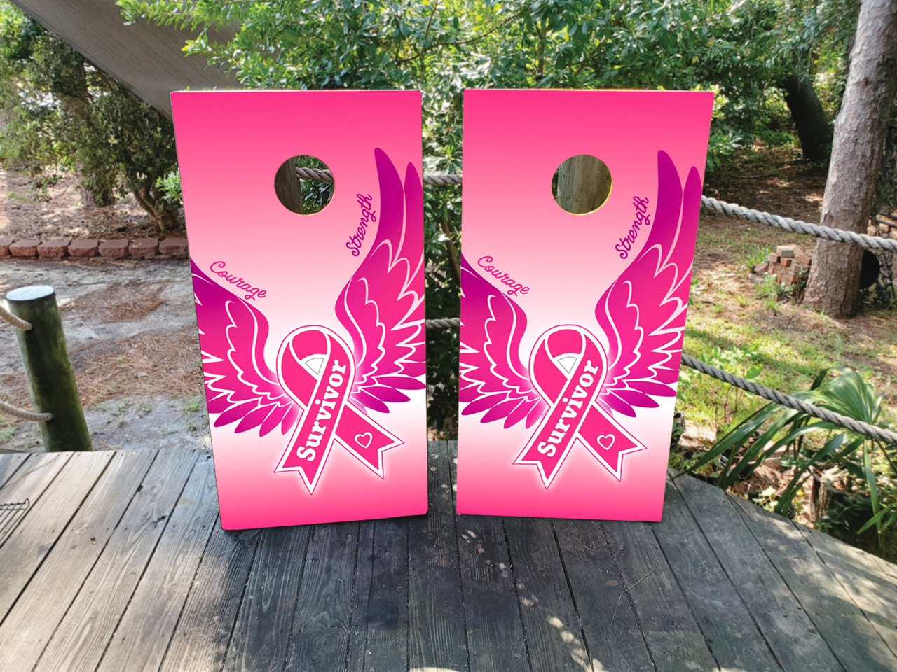 Breast Cancer Awareness Cornhole Set