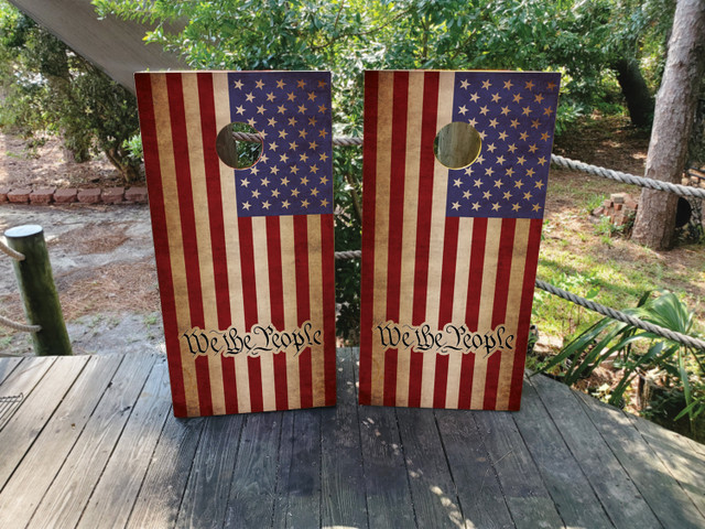 We The People USA / American Flag Cornhole Set - Design 2