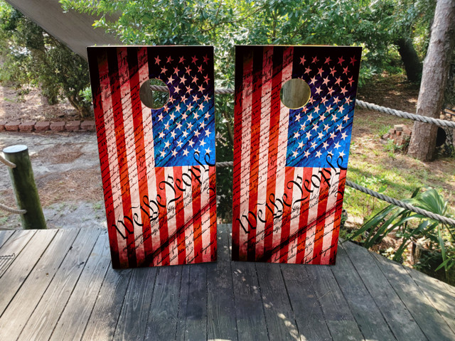We The People USA / American Flag Cornhole Set