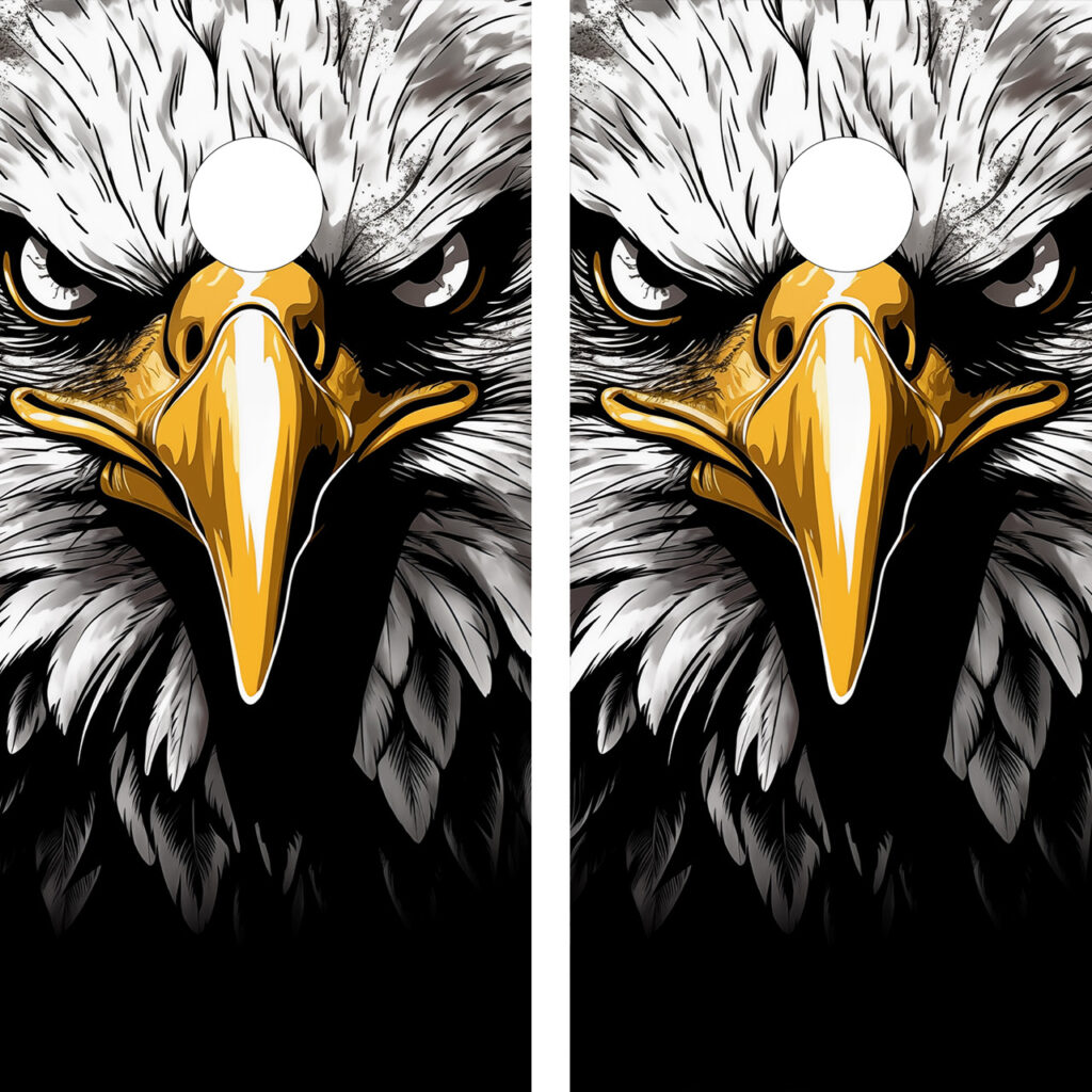 Bald Eagle Cornhole Wraps - Design 2