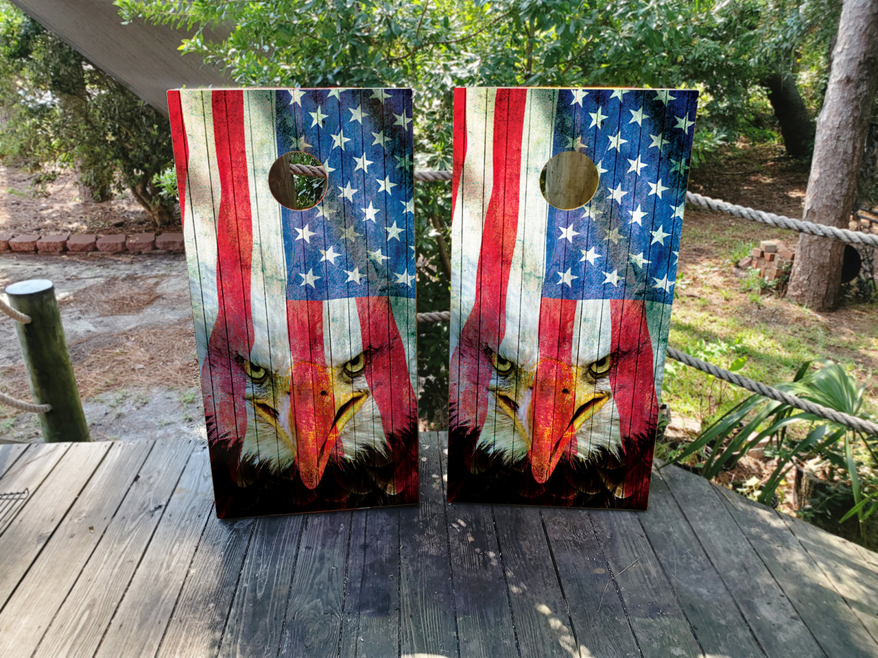 American Eagle Cornhole Wraps - Design 3