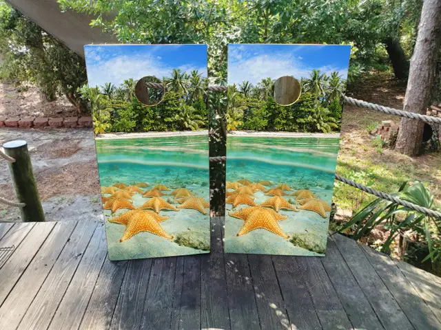 Starfish Island Beach Cornhole Boards