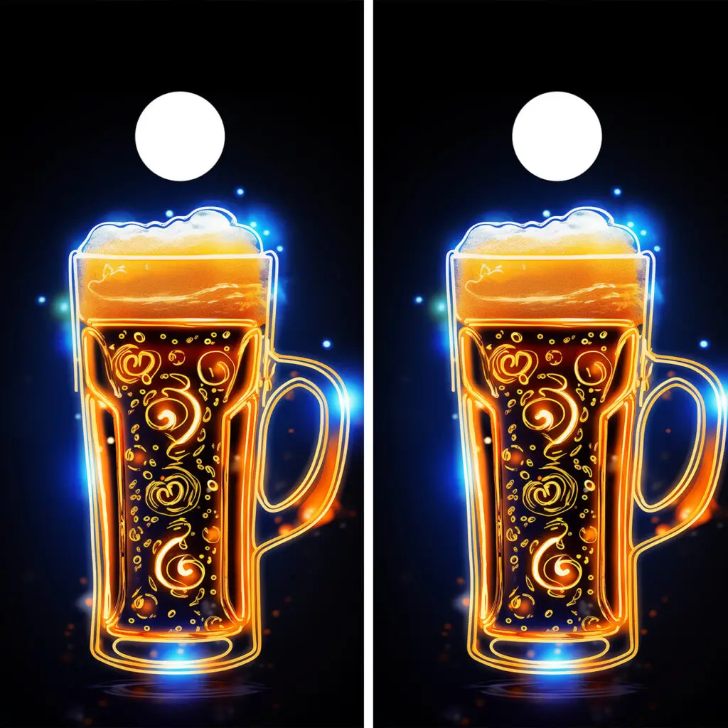 Beer Glasses Cornhole Wraps / Skins - Design 2