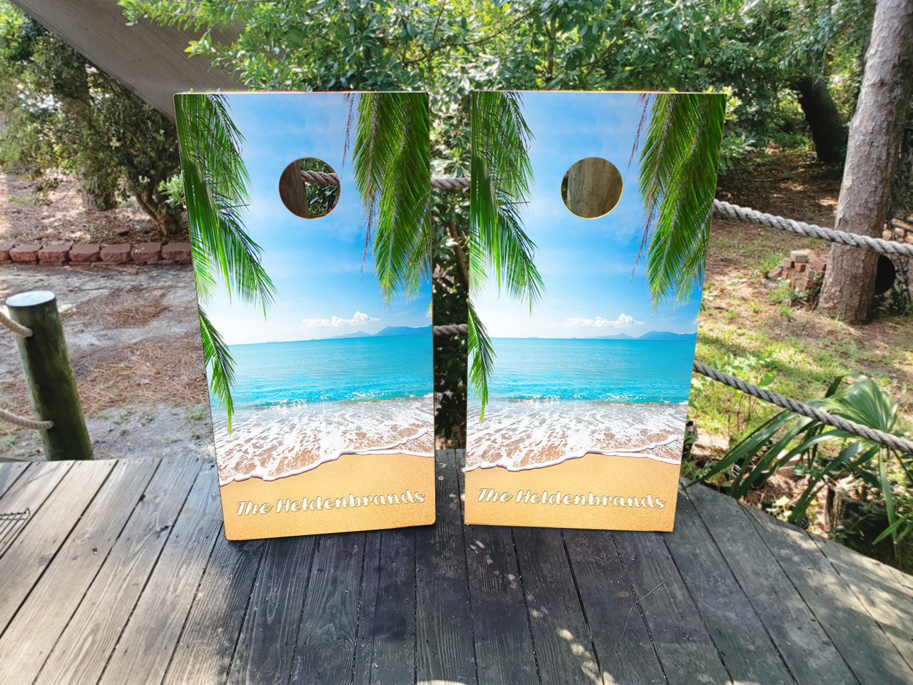 CUSTOM Beach Side Cornhole Boards