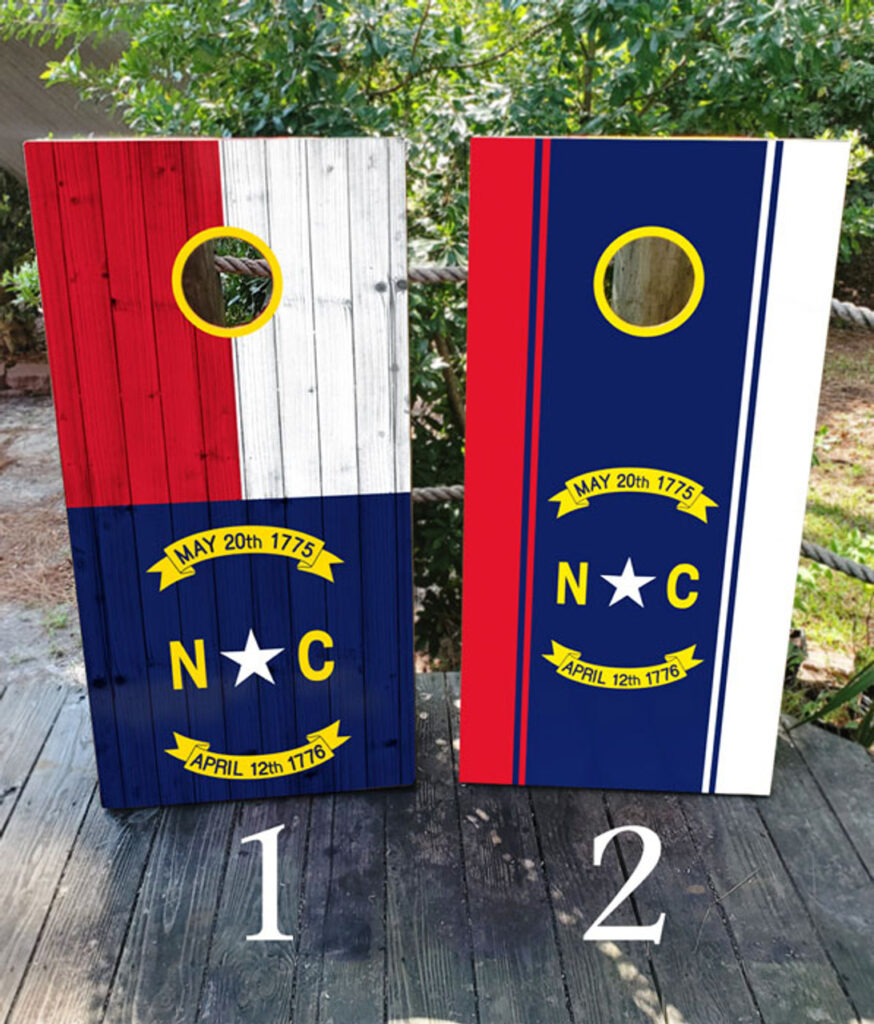 North Carolina Cornhole Boards - Design 1&2