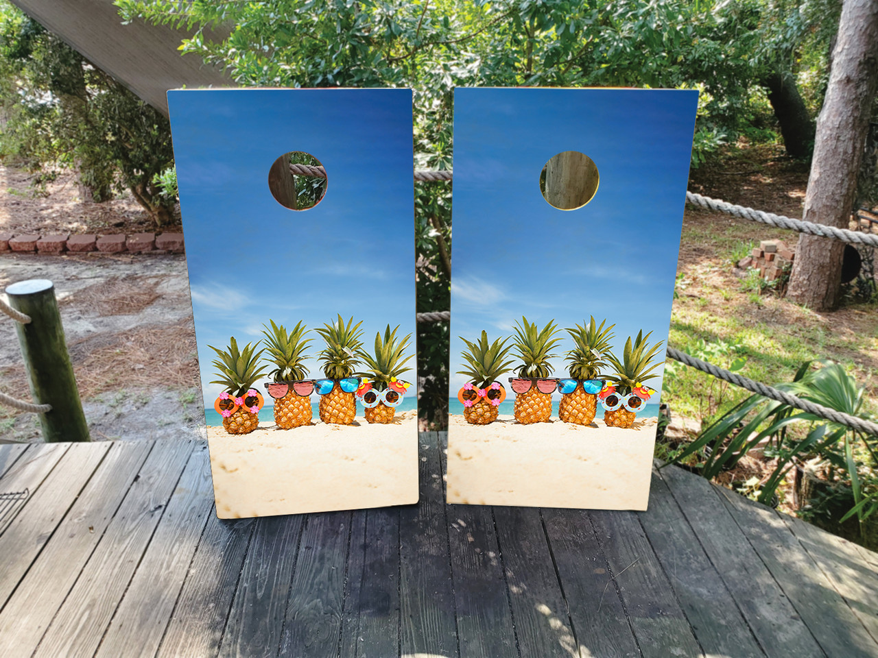 Pineapple Beach Cornhole Boards