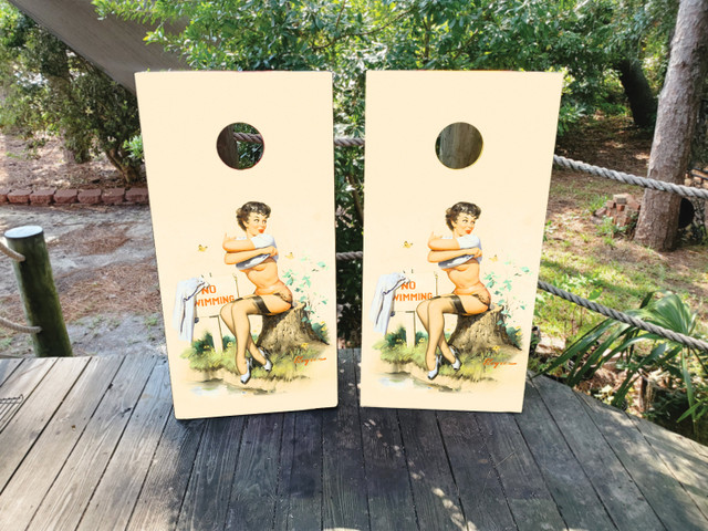 Pin Up Girl Cornhole Boards - Design 2