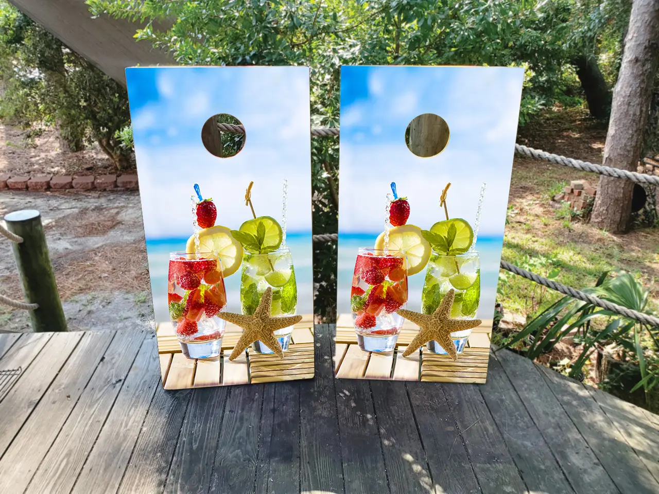 Spritzers on the Beach Cornhole Boards