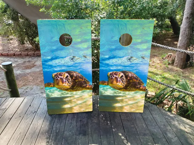 Underwater Turtle Cornhole Boards