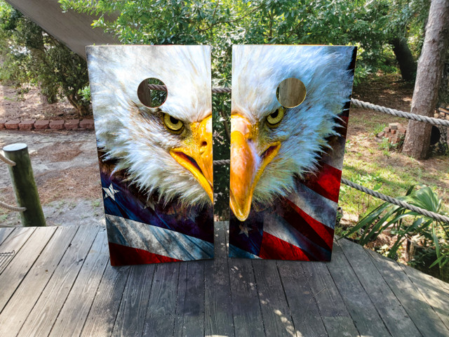 American Eagle Cornhole Wraps - Design 8