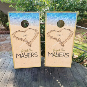 CUSTOM Wedding Cornhole Boards -Design 6