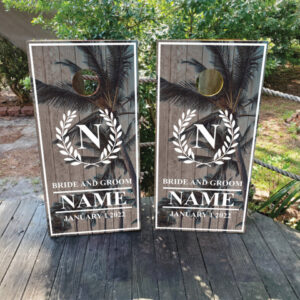 CUSTOM Wedding Cornhole Boards -Design 9