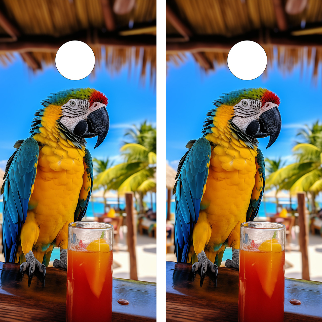 Funny Parrot Cornhole Boards - Design 2